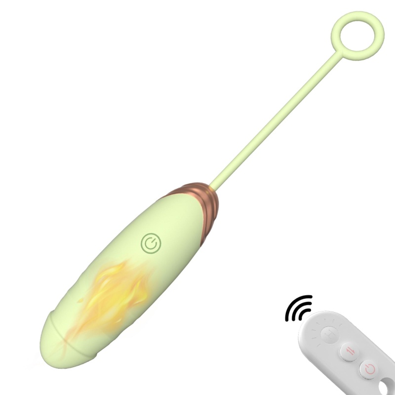 Vibrating Silicone Love EGG USB 7 vibration and thrust functions / Remote control Green - 2
