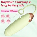 Vibrating Silicone Love EGG USB 7 vibration and thrust functions / Remote control Green - 6