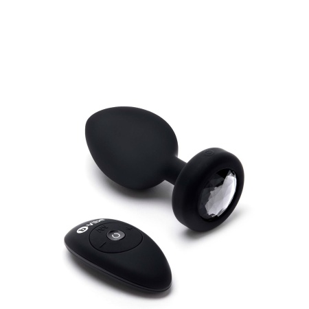 Korek analny wibrujący Jewel Plug XXL z pilotem - bezszwowy silikon medyczny, wkładka 9,85 cm, średnica 5 cm - 4