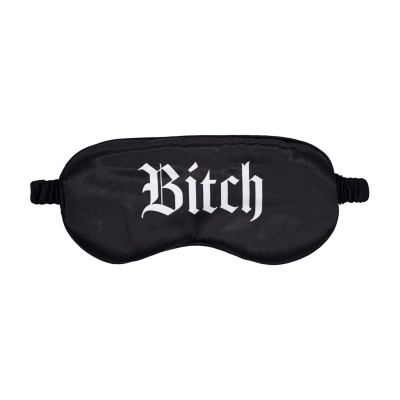 Bitch - Printed Satin Mask - Black - 1