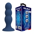 Korek analny Metal & Liquid Silicone z 3 metalowymi kulkami, 15 cm - 1