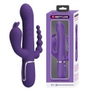 Cammy Dark Purple - wibrator króliczek 4-in-1: stymulacja pochwowa, łechtaczkowa i analna (7 funkcji wibracji, 4 programy rotacj - 1