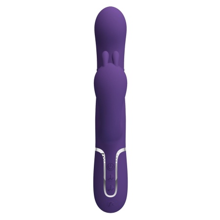 Cammy Dark Purple - wibrator króliczek 4-in-1: stymulacja pochwowa, łechtaczkowa i analna (7 funkcji wibracji, 4 programy rotacj - 4