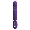 Cammy Dark Purple - wibrator króliczek 4-in-1: stymulacja pochwowa, łechtaczkowa i analna (7 funkcji wibracji, 4 programy rotacj - 4
