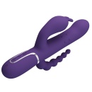 Cammy Dark Purple - wibrator króliczek 4-in-1: stymulacja pochwowa, łechtaczkowa i analna (7 funkcji wibracji, 4 programy rotacj - 5