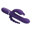 Cammy Dark Purple - wibrator króliczek 4-in-1: stymulacja pochwowa, łechtaczkowa i analna (7 funkcji wibracji, 4 programy rotacj - 6
