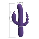 Cammy Dark Purple - wibrator króliczek 4-in-1: stymulacja pochwowa, łechtaczkowa i analna (7 funkcji wibracji, 4 programy rotacj - 9