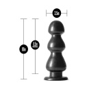 Fierce Carbon Metallic Black - wtyczka analna z trzema zwężanymi sekcjami i systemem Lock On, 25,4 cm - 3