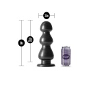 Fierce Carbon Metallic Black - wtyczka analna z trzema zwężanymi sekcjami i systemem Lock On, 25,4 cm - 5