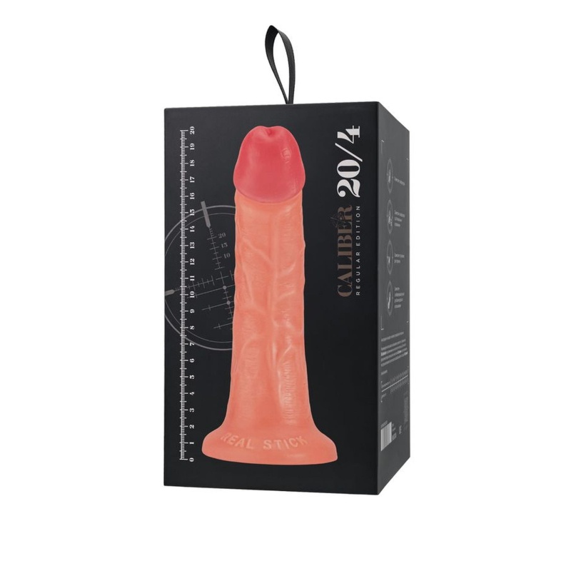 Realistyczny dildo RealStick CALIBER 20/4 z przyssawką, PVC, 20 cm długości x 4 cm średnicy - 12