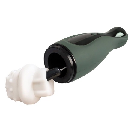 Masturbator Rebel 2 Functions – ssanie i wibracje, wbudowany akumulator USB, długość 25,8 cm, głębokość 14 cm - 9