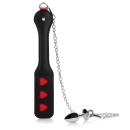 Hearts Paddle with Metal Anal Plug - 4