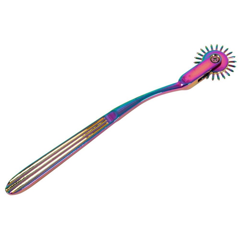 Radełko Wartenberga Rainbow Single Pinwheel - metalowe kółko 3 cm z igłami 6 mm, długość całkowita 18,5 cm - 5
