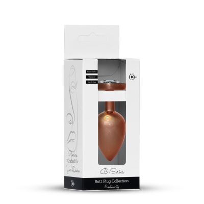 Plug-Jewellery Pearl Gold Heart PLUG- Clear L - 1