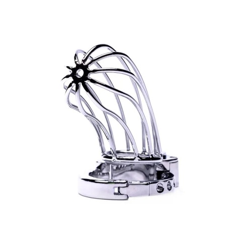 Klatka na penisa Stainless Steel Penis Cage 2 ze stali nierdzewnej z mechanizmem blokady na kłódkę - 3