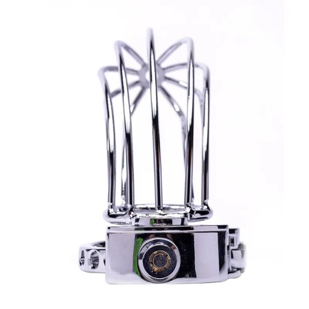 Klatka na penisa Stainless Steel Penis Cage 2 ze stali nierdzewnej z mechanizmem blokady na kłódkę - 4