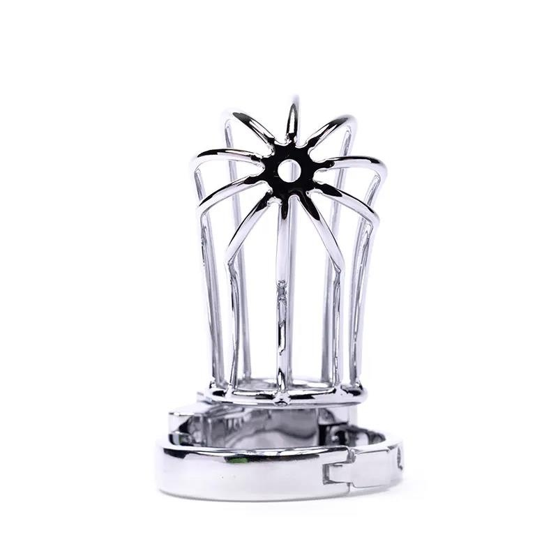 Klatka na penisa Stainless Steel Penis Cage 2 ze stali nierdzewnej z mechanizmem blokady na kłódkę - 5