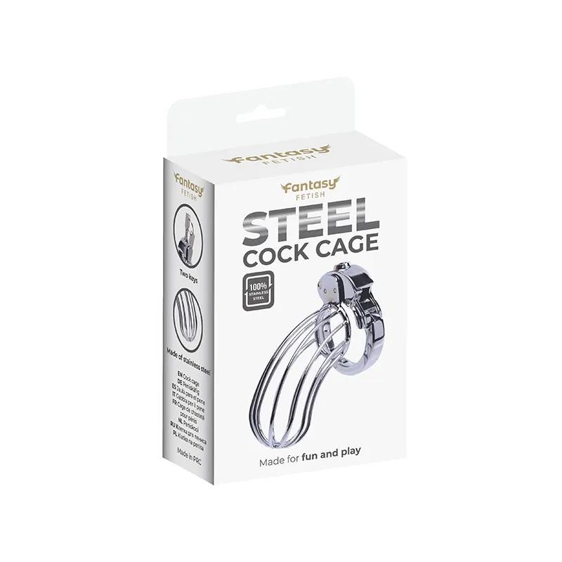 Klatka na penisa Stainless Steel Penis Cage 2 ze stali nierdzewnej z mechanizmem blokady na kłódkę - 8