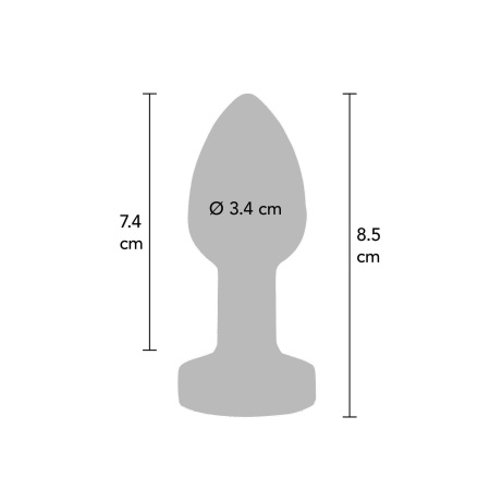 Korek analny The Glider Medium wibrujący 8,5 cm - 5