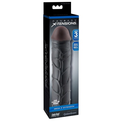 Nakładka na penisa Fantasy X-Tensions Mega 3" Extension – zwiększenie obwodu o 66%, długość całkowita 22,8 cm - 1