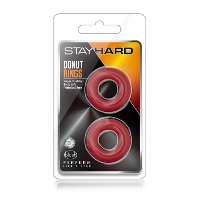 STAY HARD DONUT RINGS RED - 1