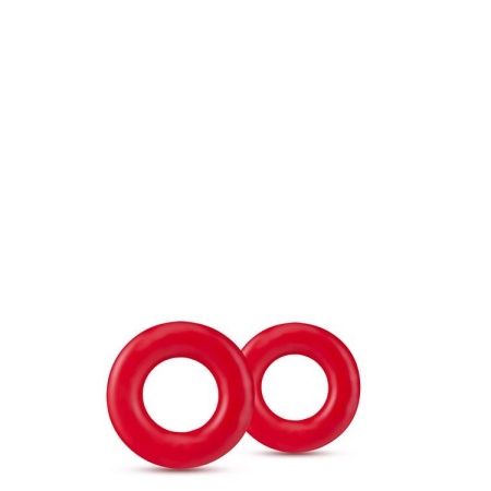 Pierścienie erekcyjne Stay Hard Donut Rings Red - zestaw 2 szt. z elastomeru TPE, średnica wewnętrzna 1,7 cm - 2
