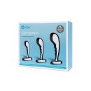 Zestaw do Stymulacji Prostaty b-Vibe Stainless Steel P-Spot - 3 Wtyczki Analne ze Stali Nierdzewnej, 6,9-11,55 cm - 1