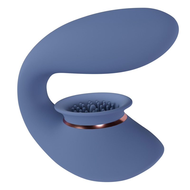 Twitch 3 - Rechargeable Vibrator & Suction - Silicone - 10 Speed - Blue/Grey - 1
