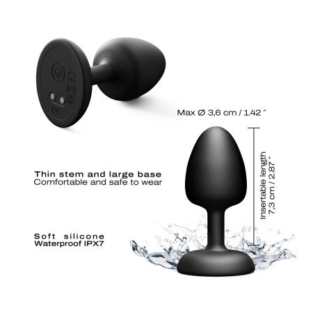 Korek analny DORCEL Geisha Plug Infinite M z obrotową kulką magnetyczną, długość użytkowa 7,3 cm - 5