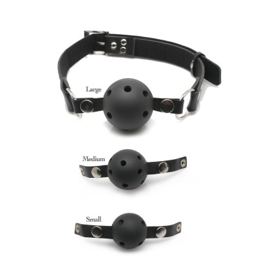 FETISH FANTASY SERIES BALL GAG TRAINING SYSTEM BLACK - 1 2