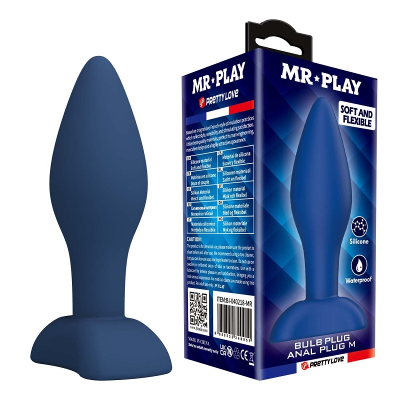 Korek analny MR. Play Bulb M o stożkowym profilu, 9 cm - 1