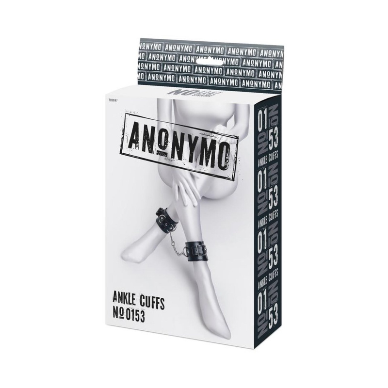 Anonymo handcuffs, PU leather, black, 26.5 cm - 7