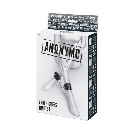 Anonymo handcuffs, PU leather, black, 26.5 cm - 7