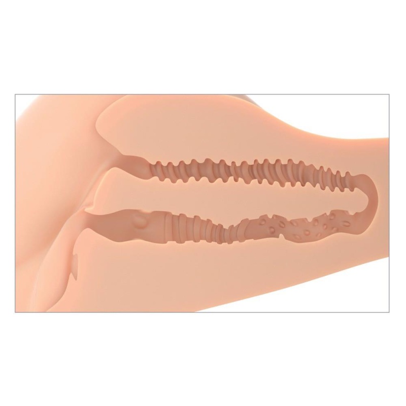Masturbator w formie torsu 360° Banger Light TPE z kanałami pochwy i odbytu, 4,9 kg, 22,4 × 32,5 × 17,8 cm - 8