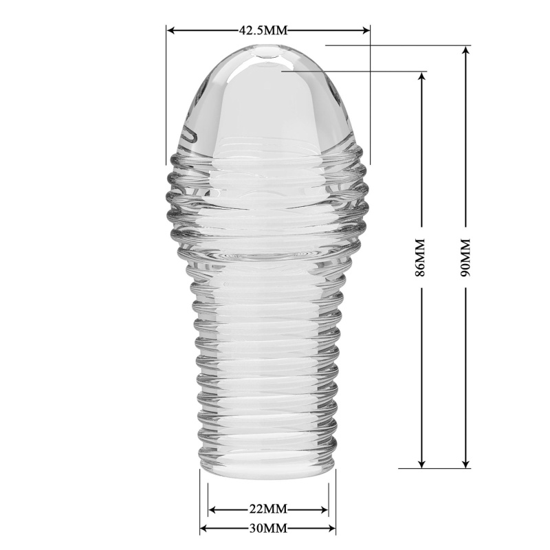 Nakładka na penisa Hoytt przezroczysta, elastyczna, 16 cm - 7