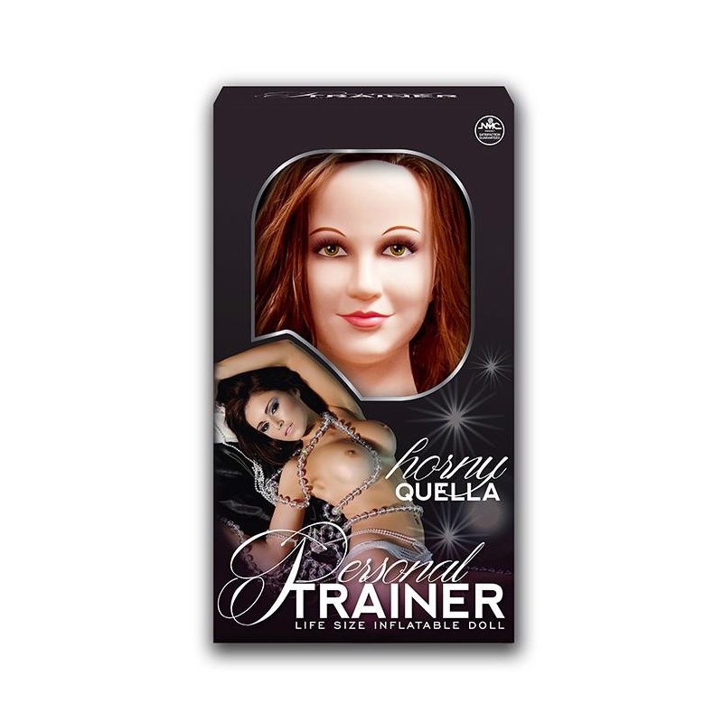 Lalka nadmuchiwana life size Personal Trainer Horny Quella - głowa 3D rotocast z realistycznymi włosami i wyjmowanym masturbator - 1