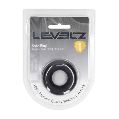 Liquid Silicone Cockring - S - Black - 1 2
