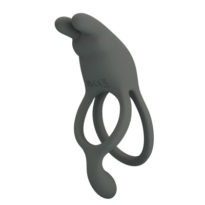 Wibrujący pierścień na penisa MASTER RING dwupierścieniowy 8,5 cm - 1 2