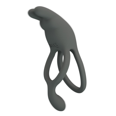Wibrujący pierścień na penisa MASTER RING dwupierścieniowy 8,5 cm - 3