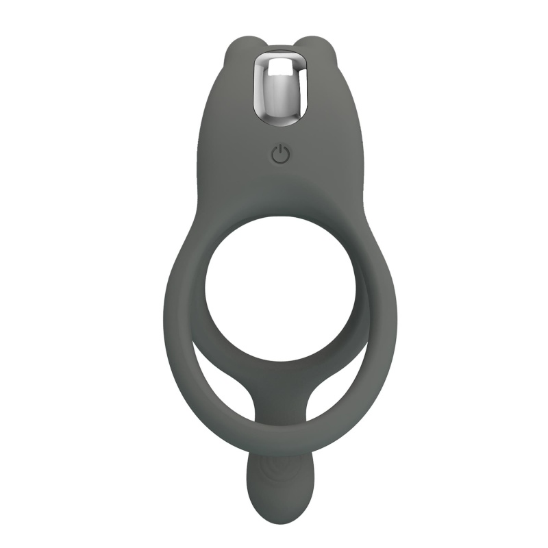 Wibrujący pierścień na penisa MASTER RING dwupierścieniowy 8,5 cm - 5