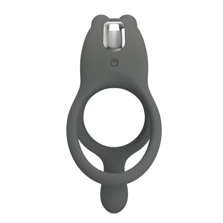 Wibrujący pierścień na penisa MASTER RING dwupierścieniowy 8,5 cm - 5