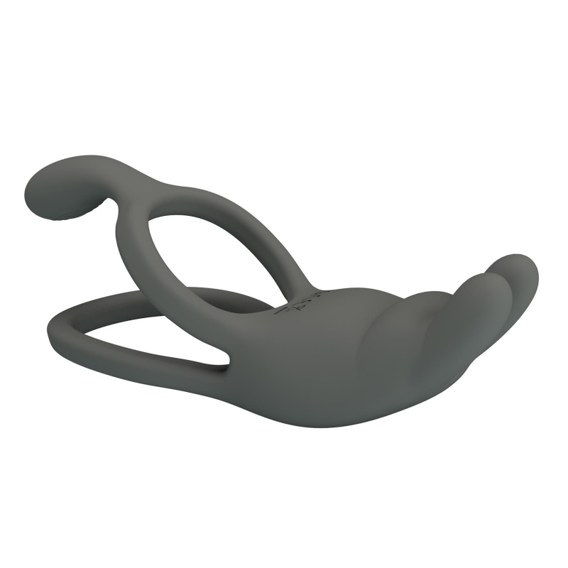Wibrujący pierścień na penisa MASTER RING dwupierścieniowy 8,5 cm - 6