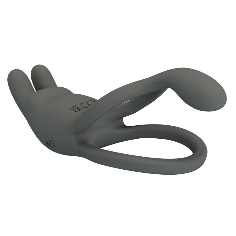 Wibrujący pierścień na penisa MASTER RING dwupierścieniowy 8,5 cm - 7