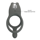 Wibrujący pierścień na penisa MASTER RING dwupierścieniowy 8,5 cm - 9
