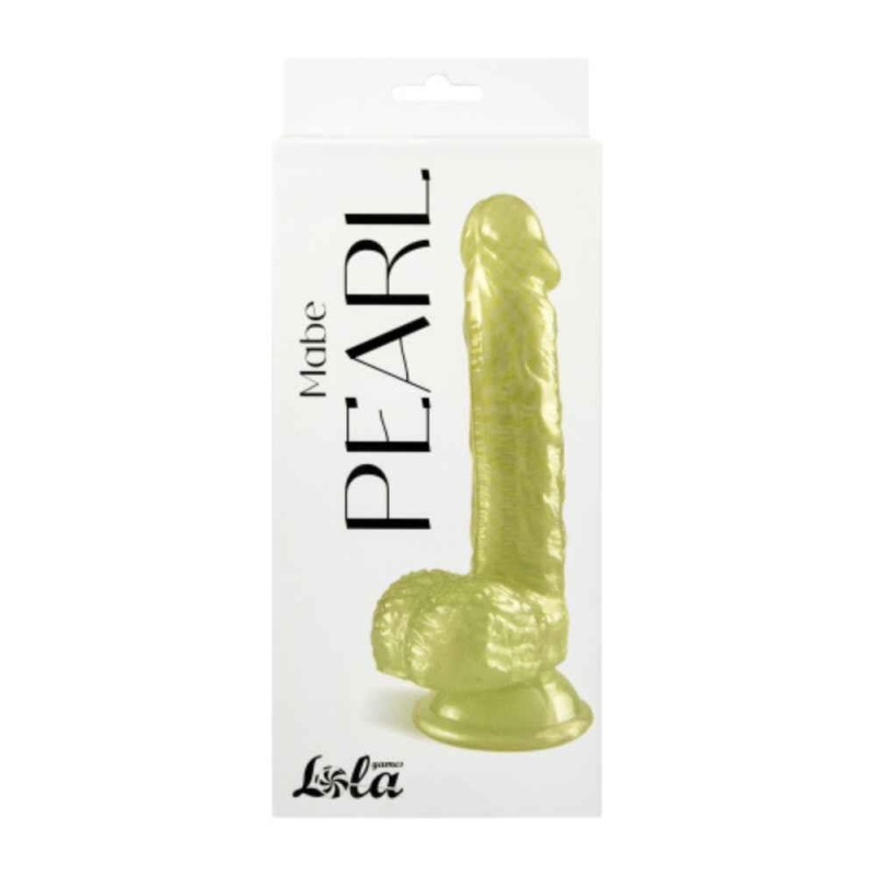 Pearlescent dildo Mabe Pearl Golden - 1