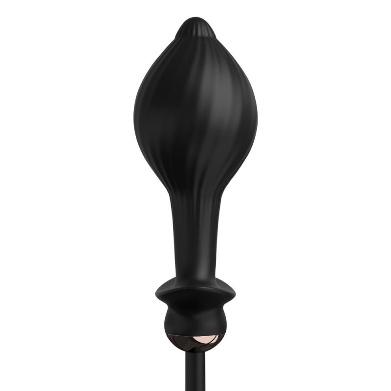 Wibrator analny Auto-Throb Inflatable Plug z automatycznym pompowaniem i 10 trybami wibracji, 13 cm - 4