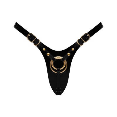 LEATHERETTE HARNESS FABULOUS - ONE SIZE - BLACK GLOSSY - 1