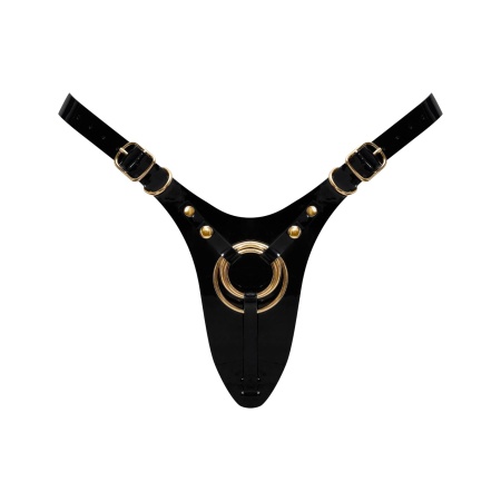 LEATHERETTE HARNESS FABULOUS - ONE SIZE - BLACK GLOSSY - 1