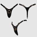 LEATHERETTE HARNESS FABULOUS - ONE SIZE - BLACK GLOSSY - 6
