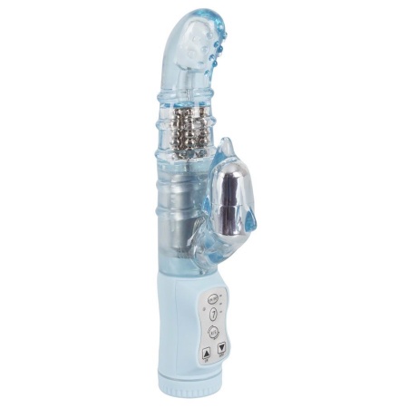 Wibrator króliczek Danny Dolphin ORION – rotująca końcówka i wibrujący stymulator łechtaczki, 21 cm - 2